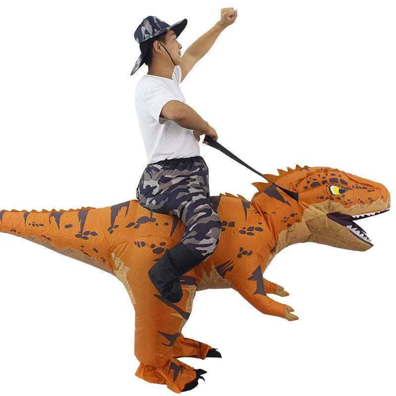 Rysotowy Halloween Inflatable Adult Ride On Dinosaur Costume