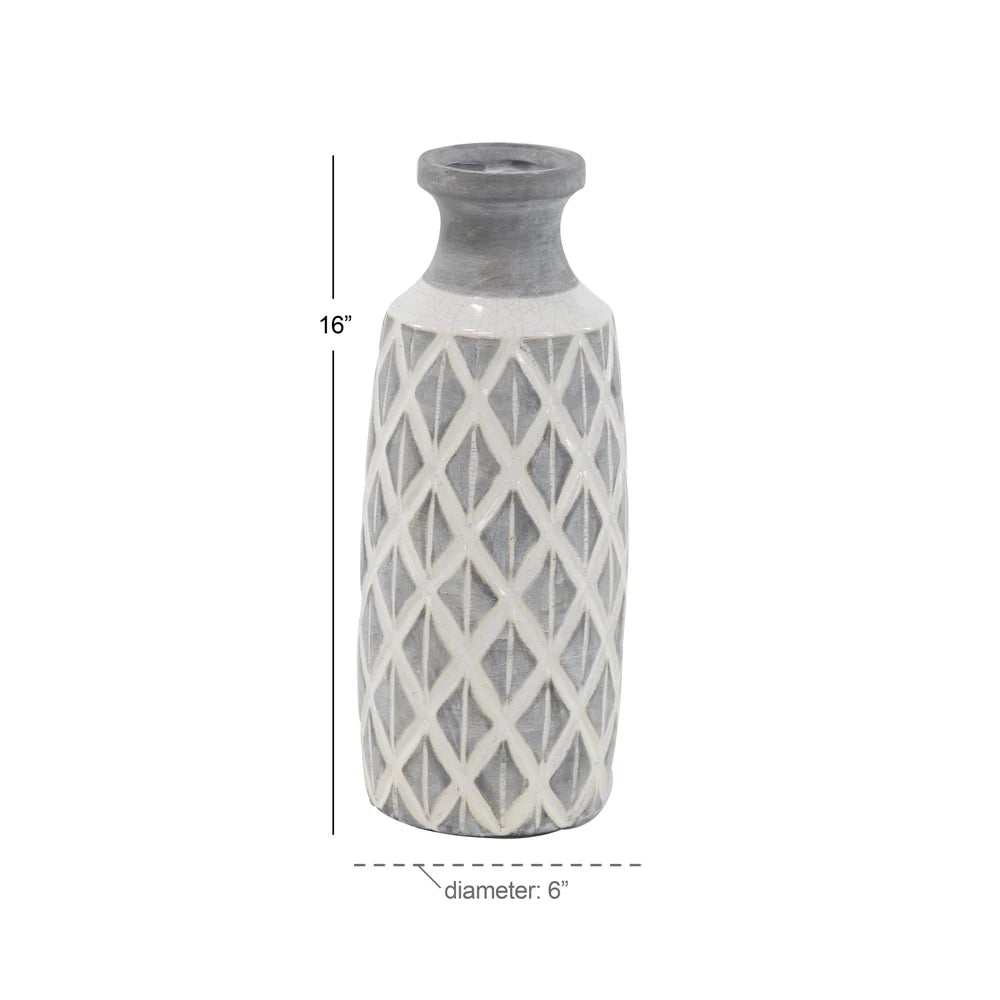 XMSJ Ceramic Vase Coastal Centerpiece Stoneware Indoor