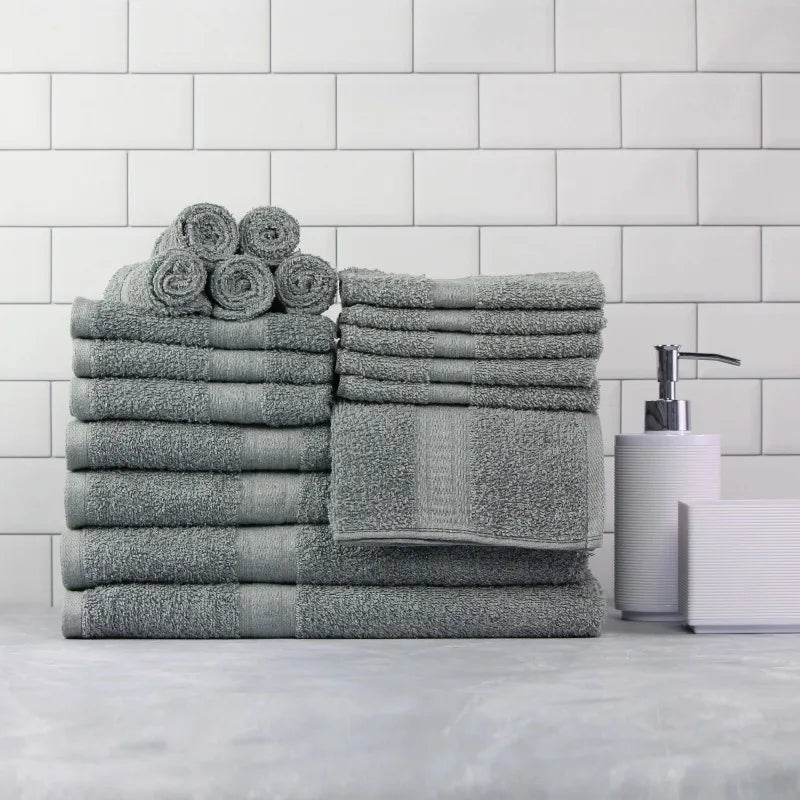 Guangdong Cotton Towel Set 18 Piece Soft And Absorbent