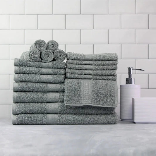 Guangdong Cotton Towel Set 18 Piece Soft And Absorbent