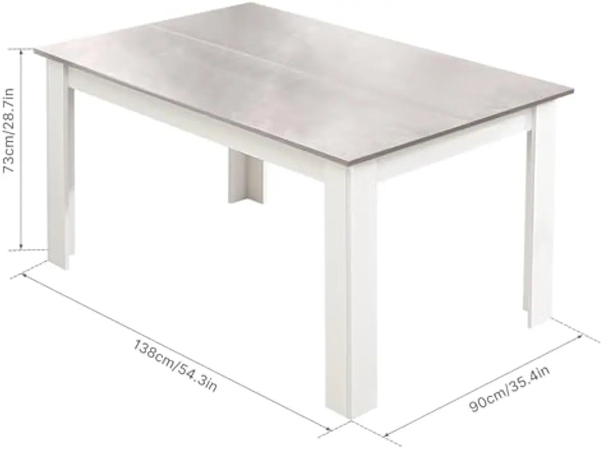 XMSJ Dining Table And Chairs Set 6 Piece Kitchen Modern