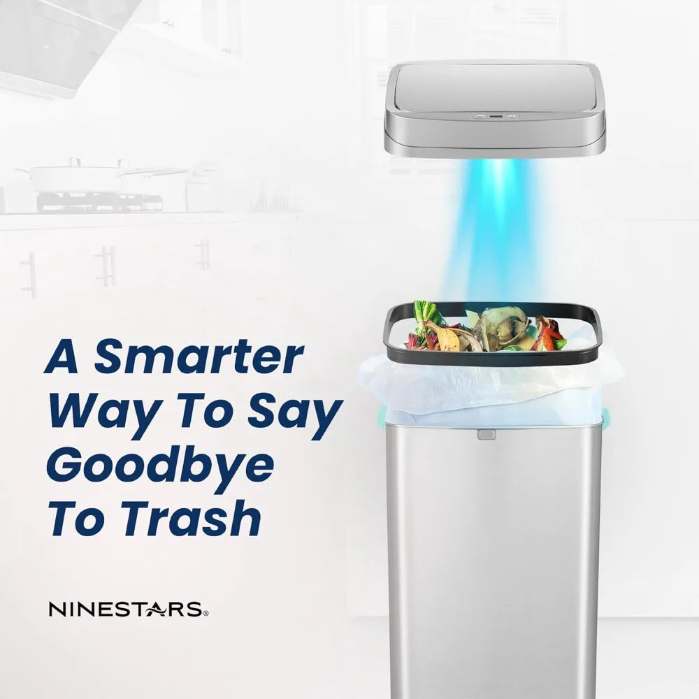 Hign-concerned 13 Gallon Odor Neutralizing Smart Trash Can