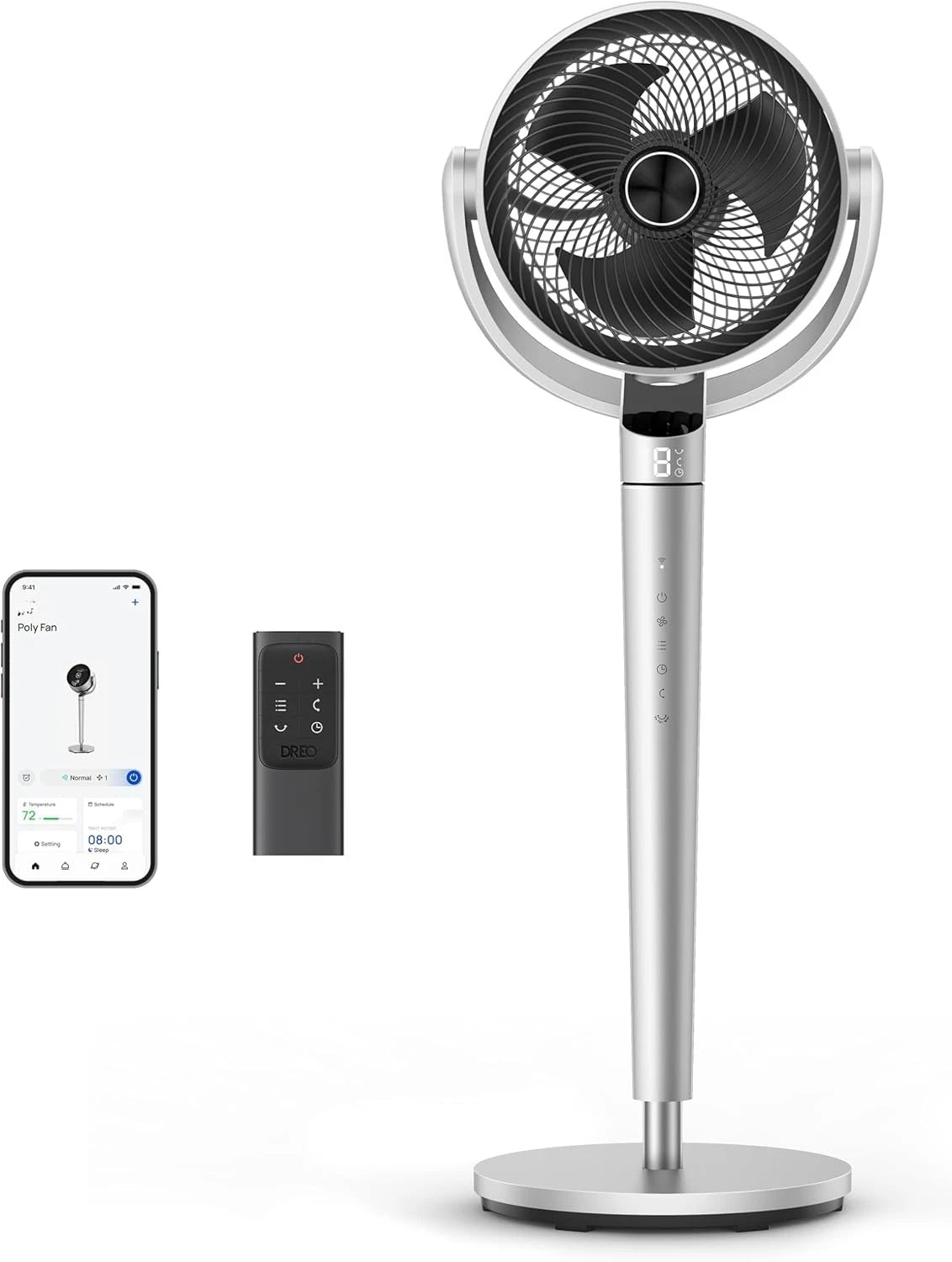 Omni Directional Quiet Oscillating Floor Fan With Control