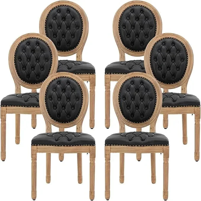 Angduo French Country Dining Chairs Fabric Upholstered