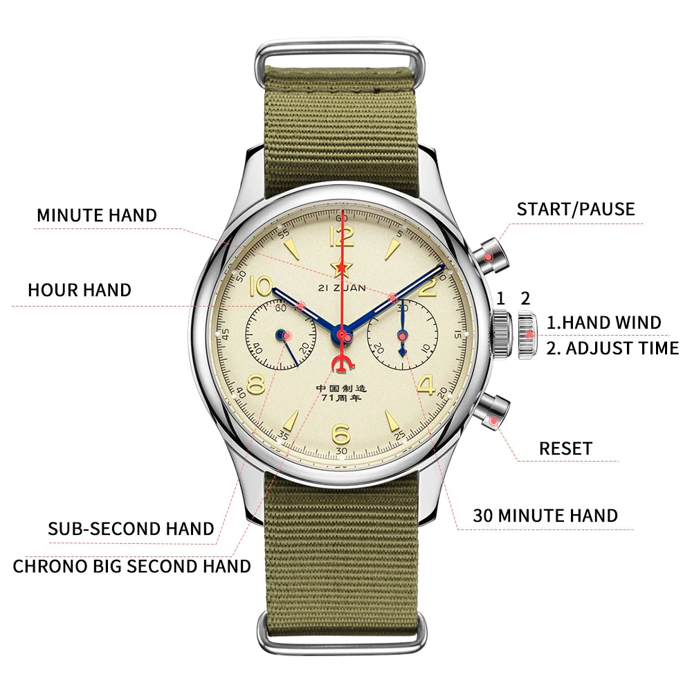 Seakoss Seagull ST19 Chronograph Hand Winding Watch