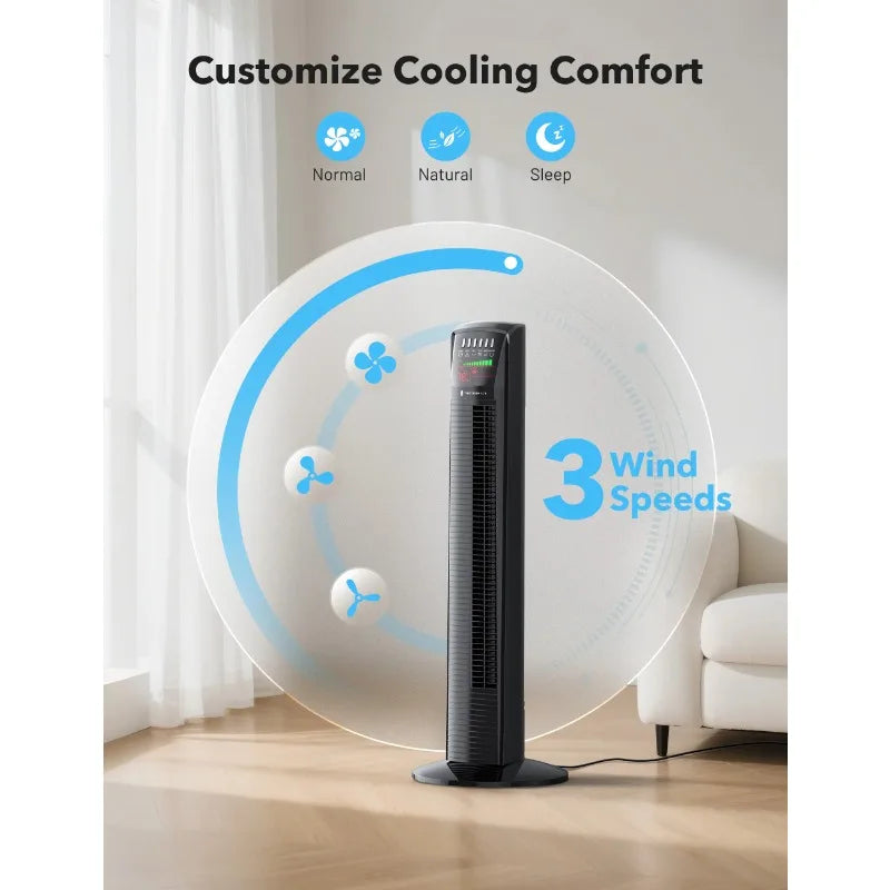 TaoTronics Tower Fan Quiet Oscillating With Remote Control