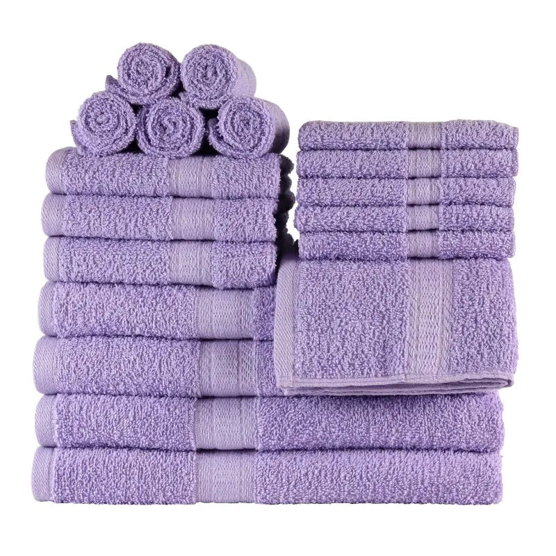 Guangdong Cotton Towel Set 18 Piece Soft And Absorbent