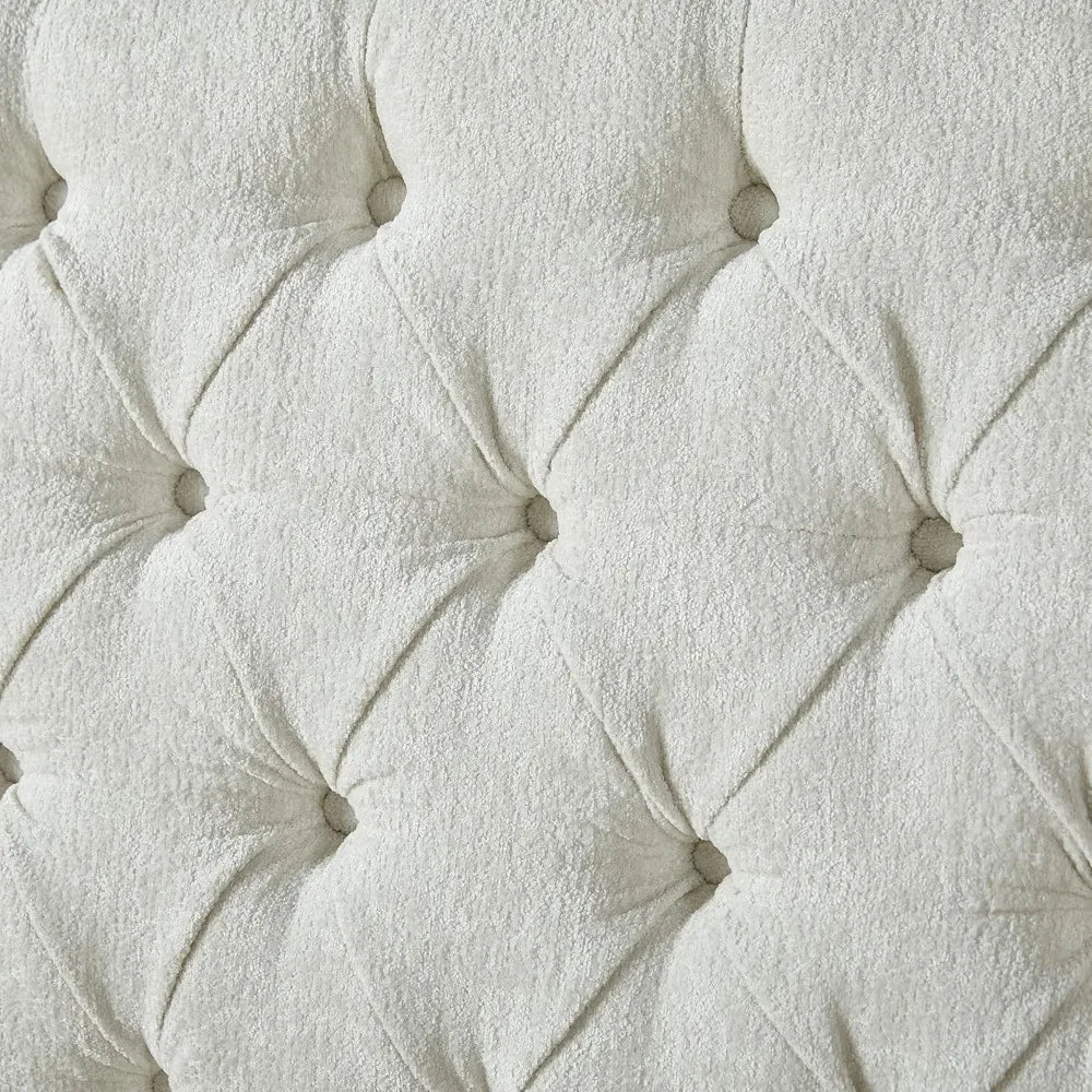 AMERLIFE Platform Bed Frame With Chenille Upholstery