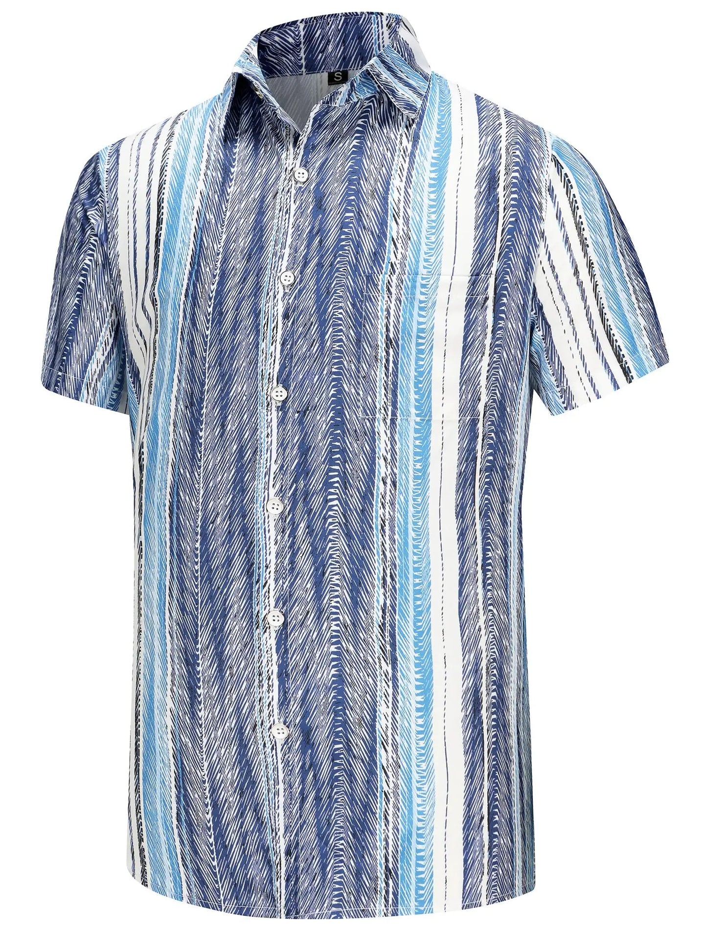 KYKUCN Hawaiian Shirt For Men Short Sleeve Button Down