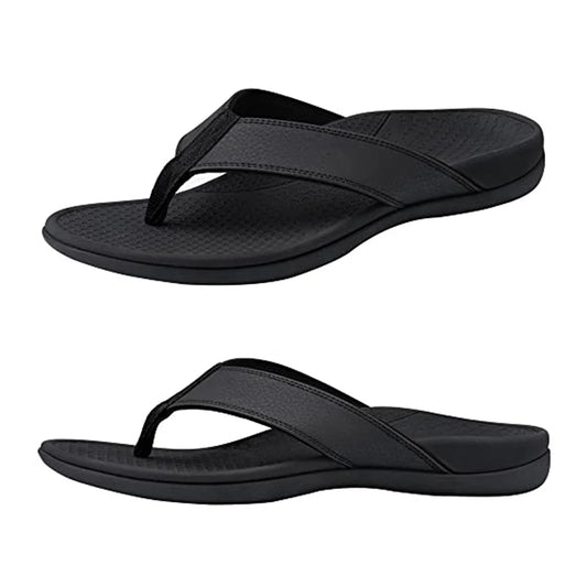 Men Orthotic Arch Support Flip Flops Non Slip Beach Slippers