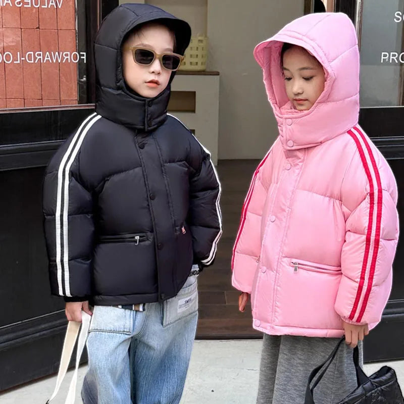 Guangdong Children's Hooded Down Jacket for Girls Warm