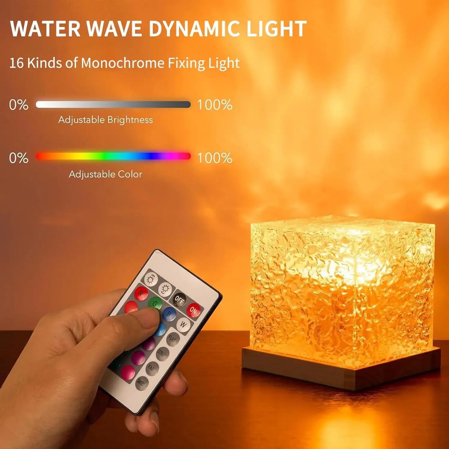 Ocean Wave Projector Night Light LED Lamp For Home Office