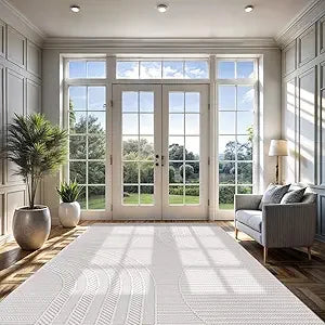 Hign Concerned Modern Rug Luxury Swirl Curved Area Rug