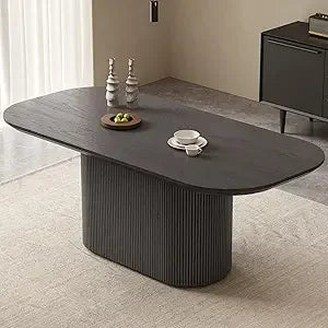 Ticify Modern Dining Table With Pedestal Base And Top