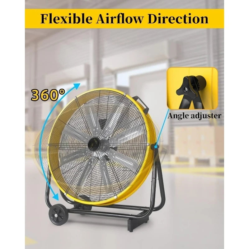 Hign-concerned High Velocity Floor Fan Three Speed Drum
