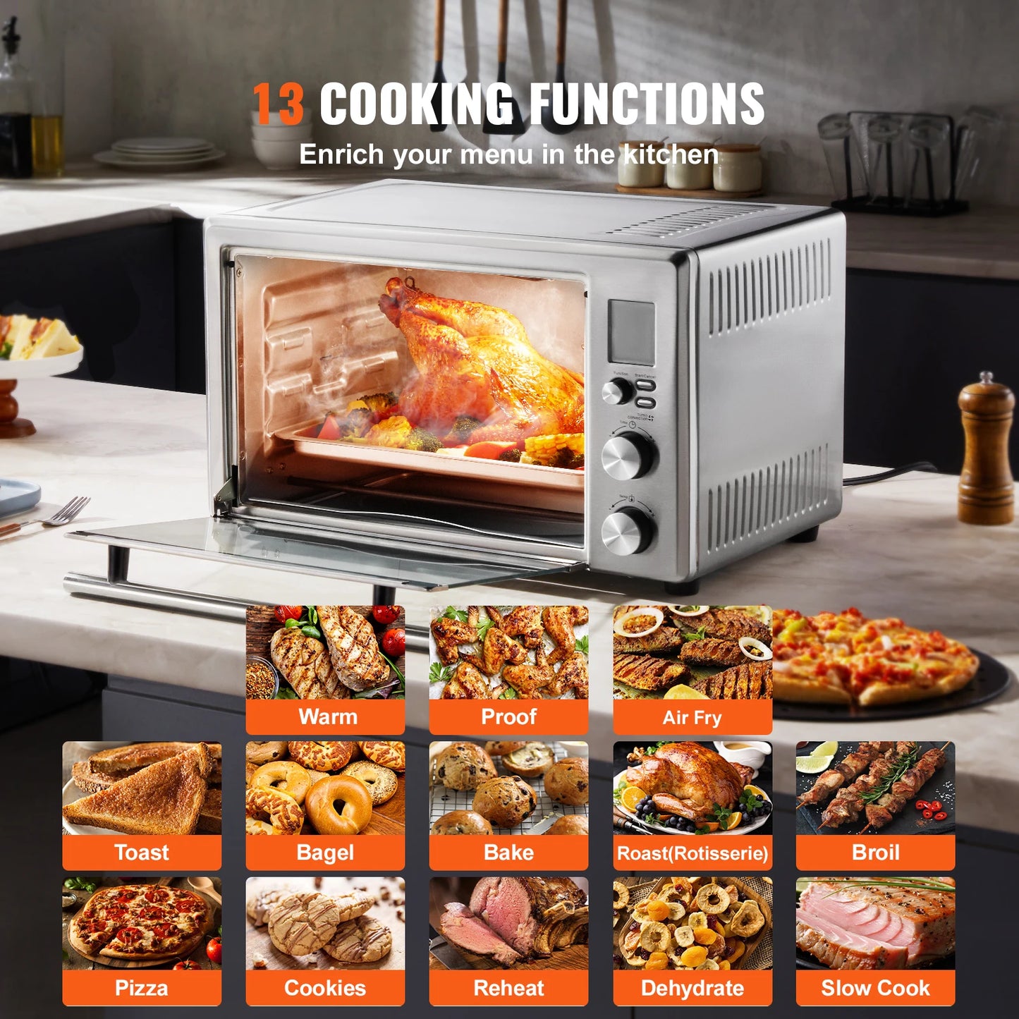 SucceBuy ThirteenInOne Air Fryer Toaster Oven Countertop