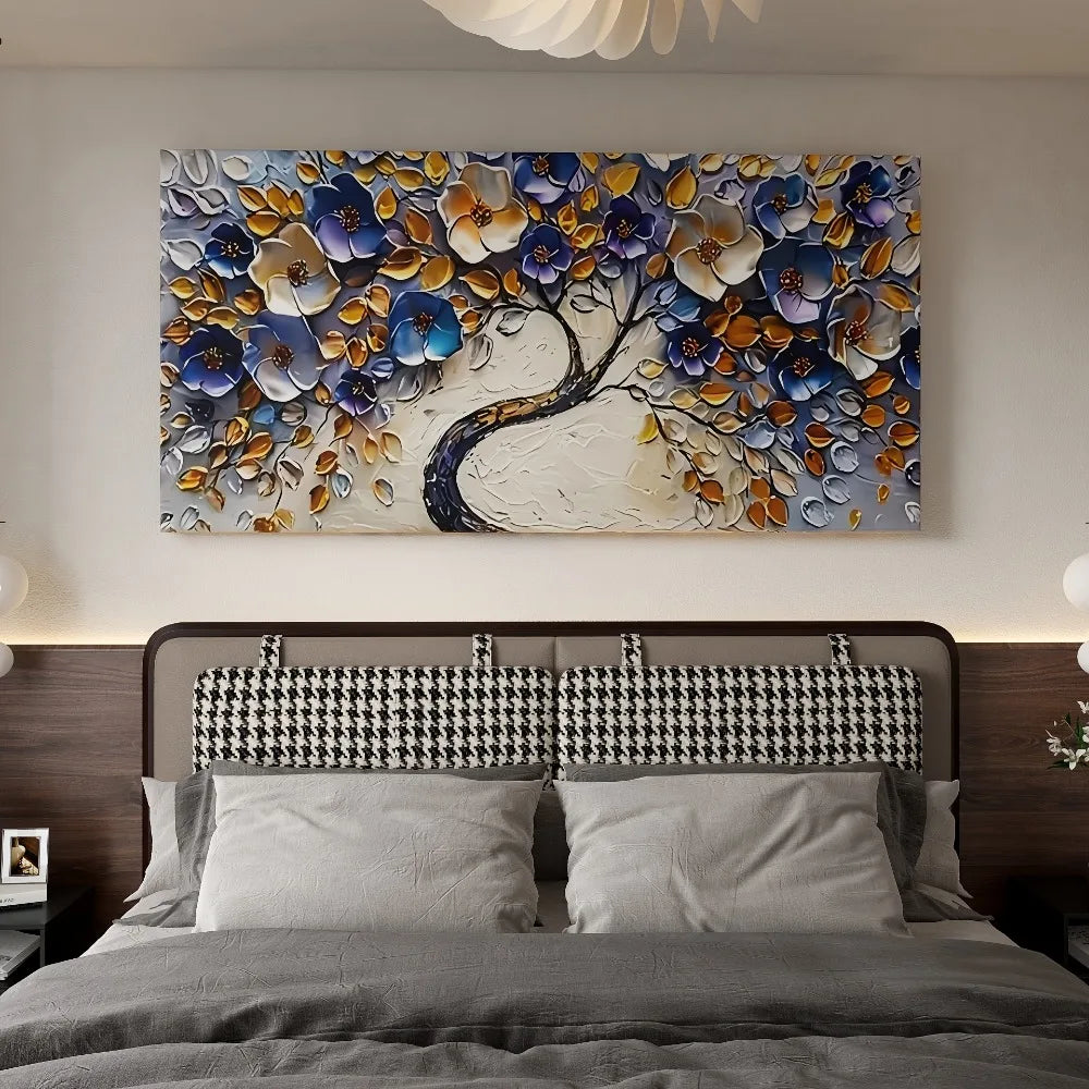 Hign-concerned Abstract Floral Tree Canvas Wall Art