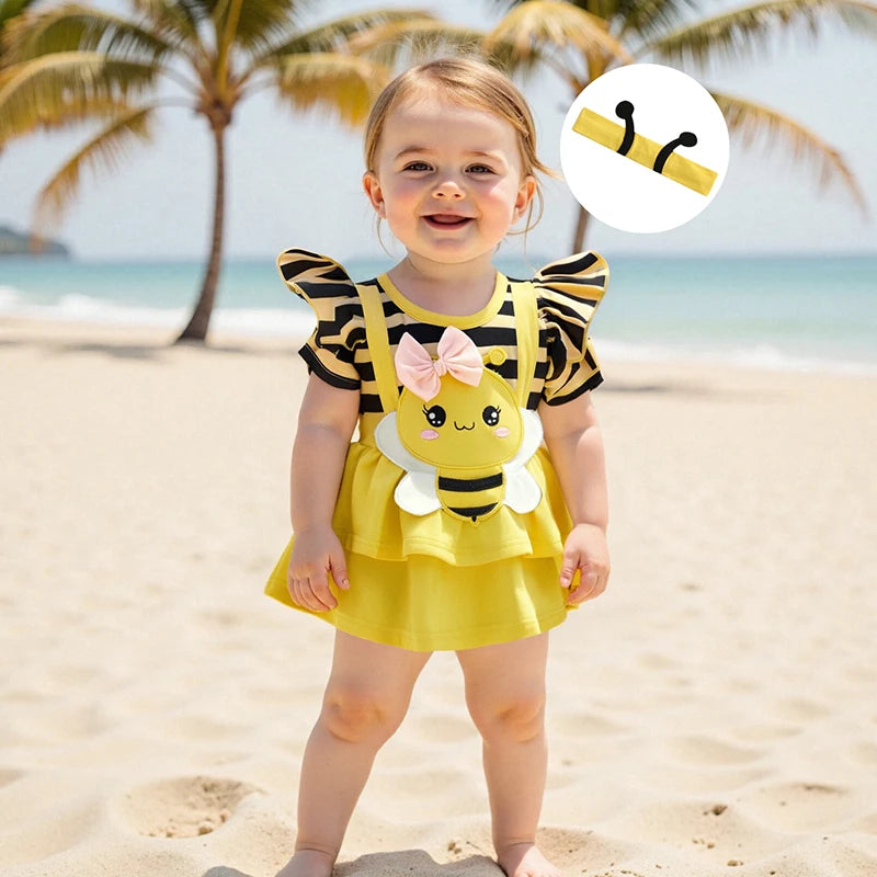CN Guangdong Baby Girl Floral Print Ruffle Romper Set