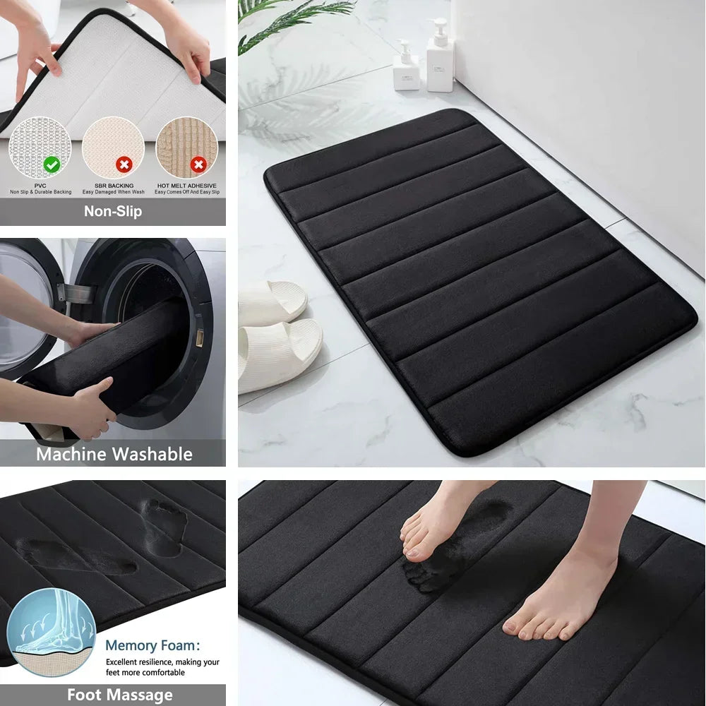 Complete Home and Apparel Memory Foam Bath Mat Non Slip