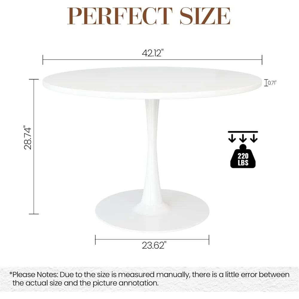 Pedestal Dining Table Mid Century Modern Design Elegant