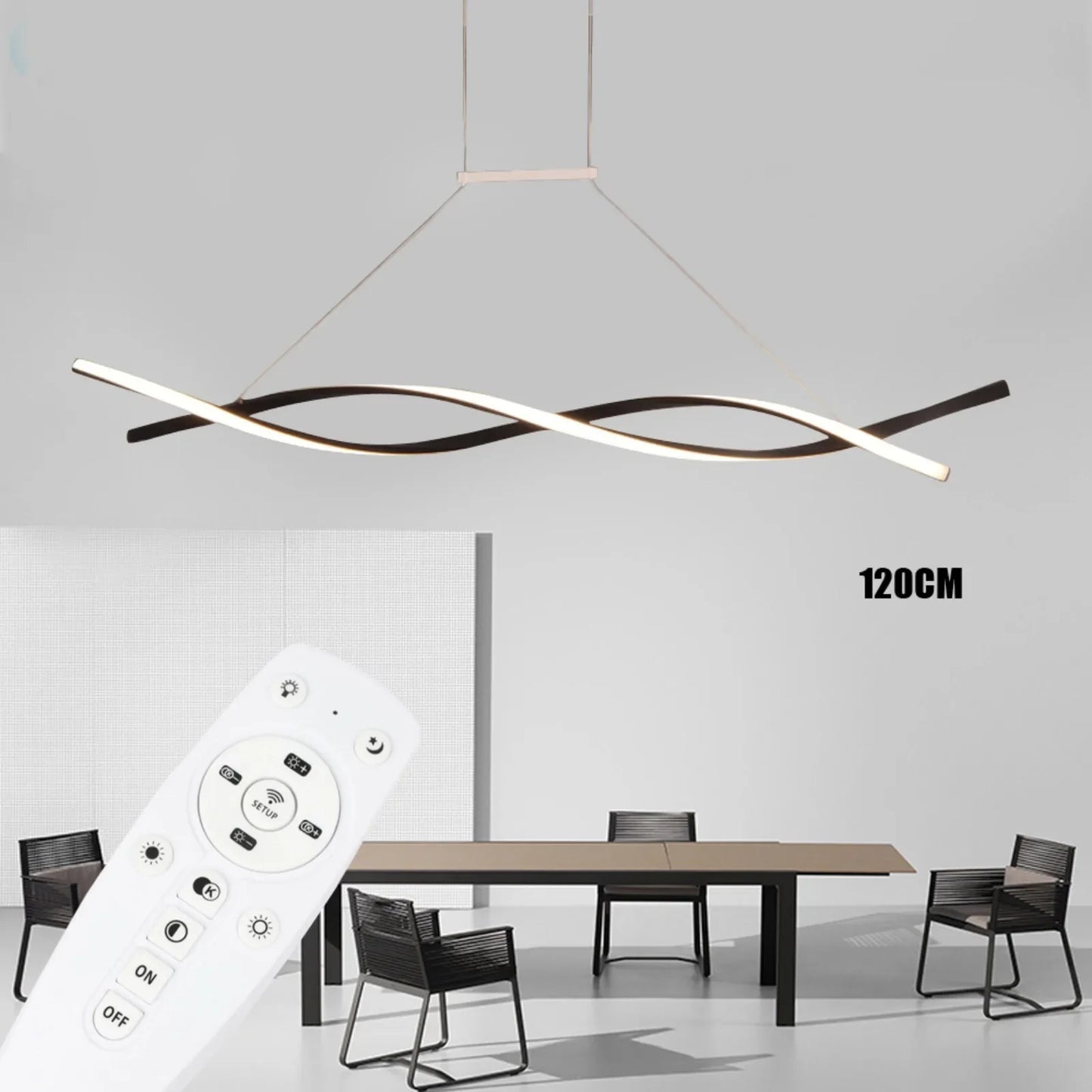 Bymaocar Remote Control Dimmable LED Pendant Light Fixture