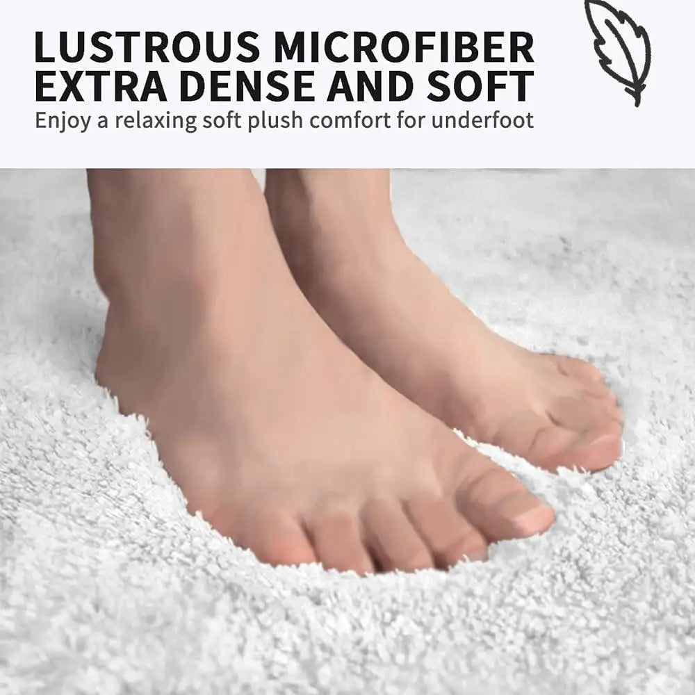 Complete Home And Apparel Non Slip Microfiber Bath Rugs