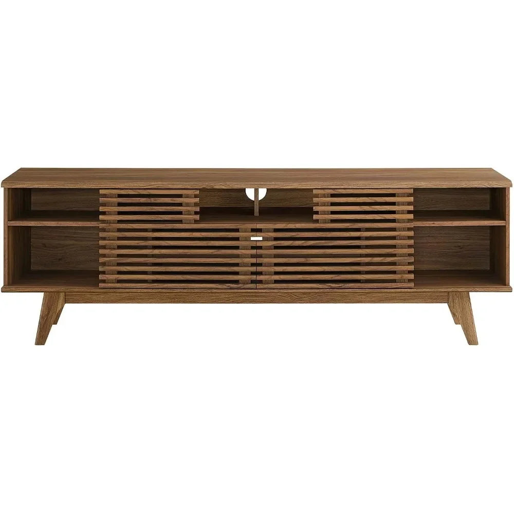 Mid Century Modern Low Profile Media Console TV Stand