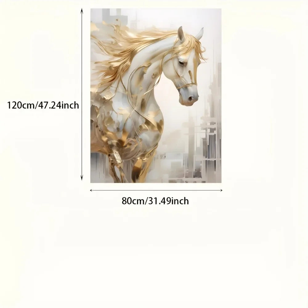 Frameless Modern Retro Horse Wall Art Painting Decor