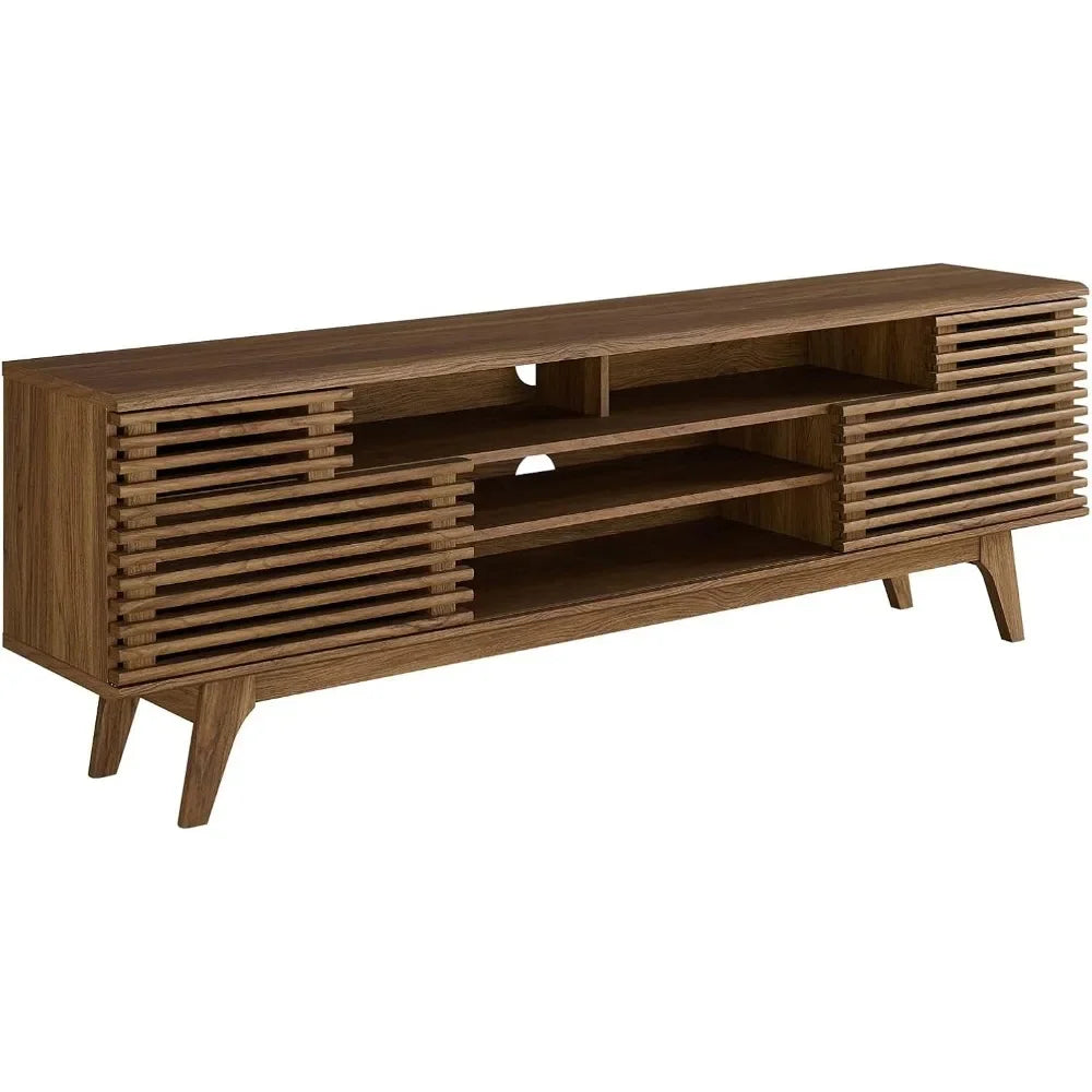 Mid Century Modern Low Profile Media Console TV Stand