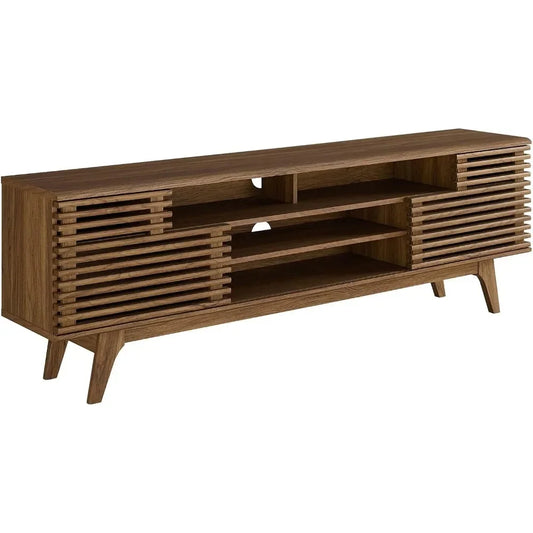 Mid Century Modern Low Profile Media Console TV Stand