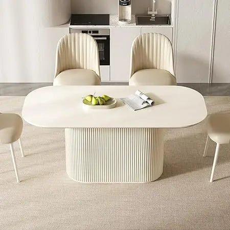 Ticify Modern Dining Table With Pedestal Base And Top