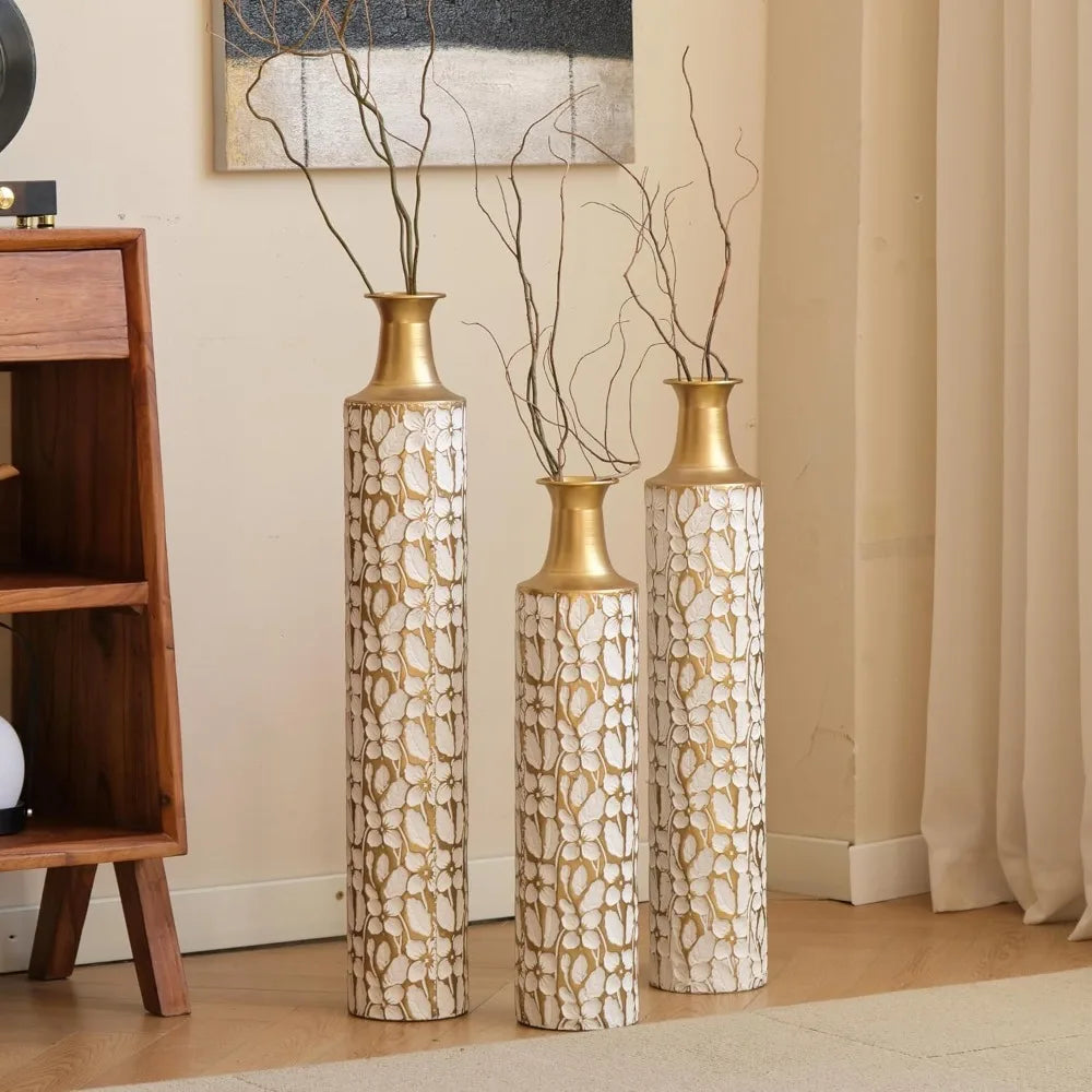 Hignconcerned Metal Vase Set Centerpiece Vases Living Room