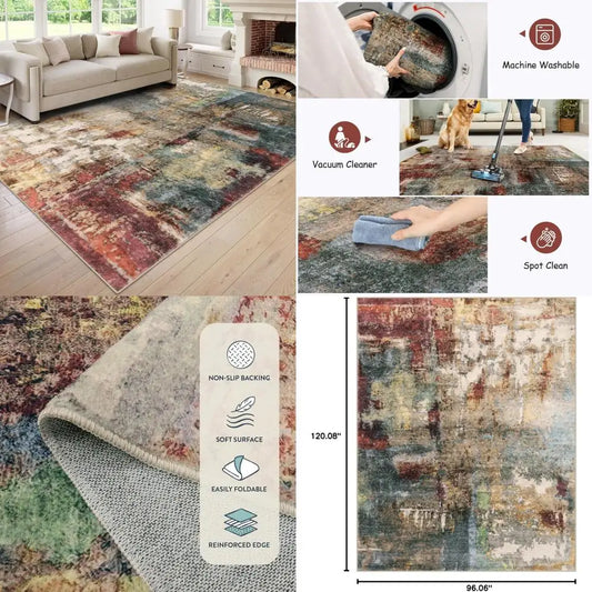 Stain Resistant Plush Nylon Rug For Modern Living Rooms