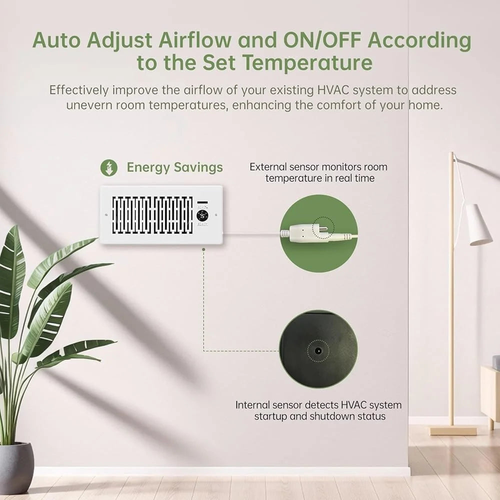 XMSJ 10 Speed Vent Booster Fan Smart Control Quiet Airflow