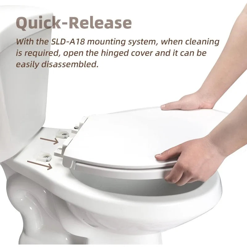 Hign-concerned Elongated Toilet Seat With Slow Close Hinges