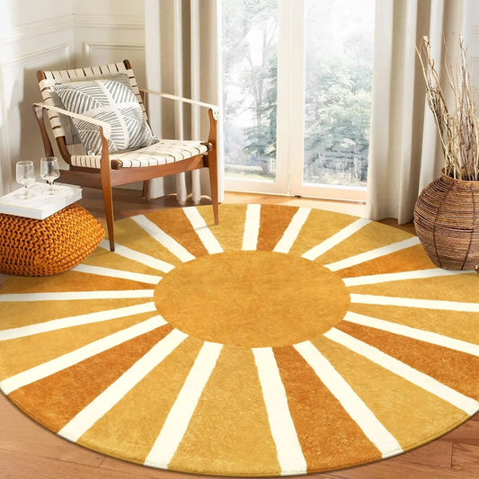 Soft Anti Slip Circular Carpet For Sofas And Home Use