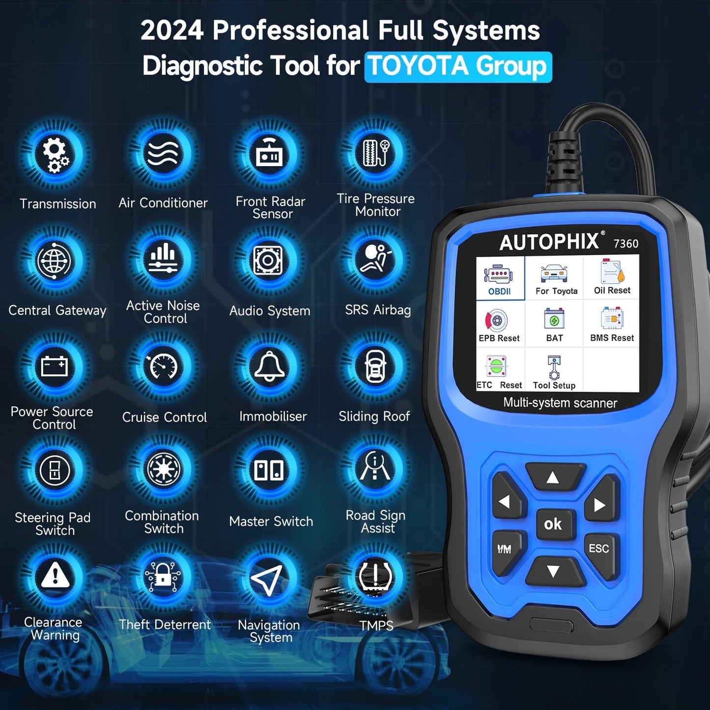 Autophix 7360 All System OBD2 Diagnostic Scan Tool