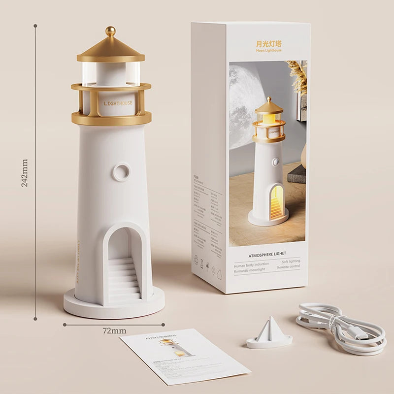 Lessdot Moon Lamp Lighthouse Night Light Bluetooth Music