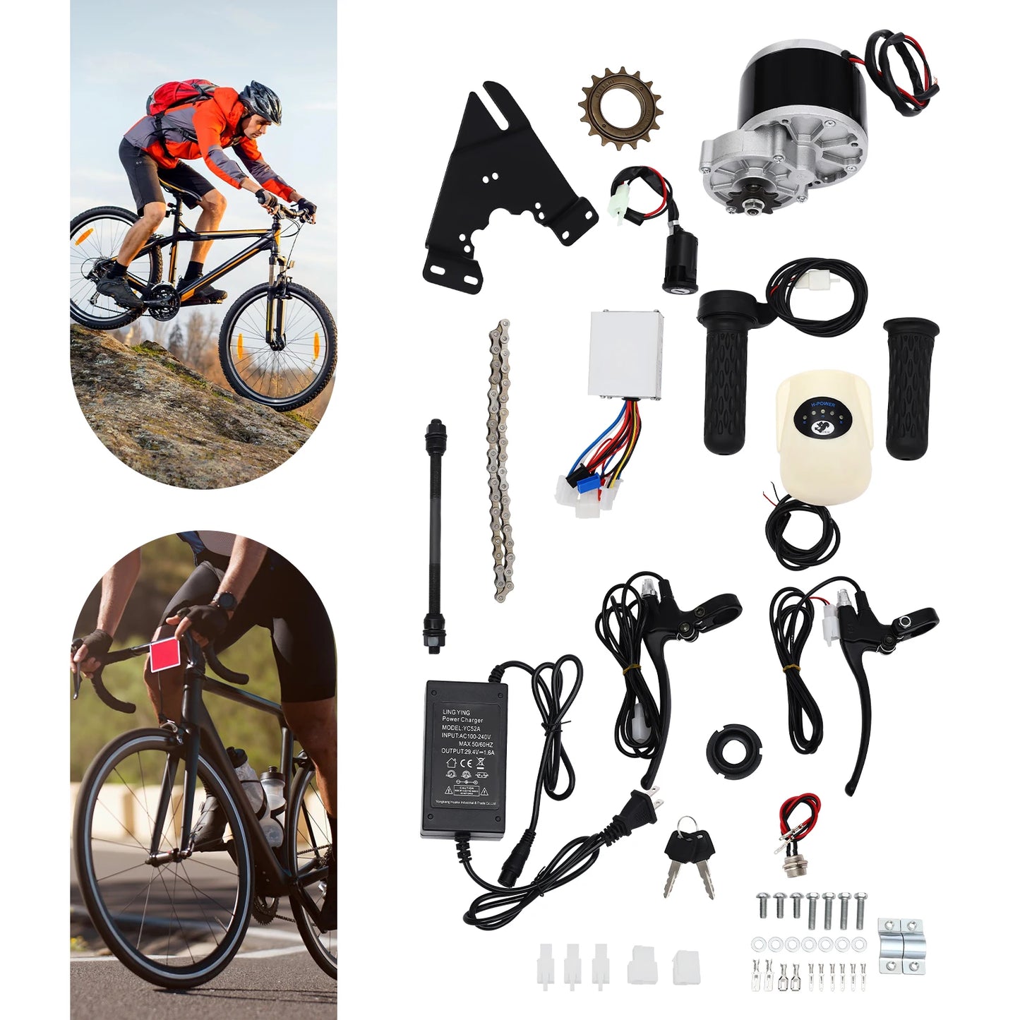 Electronic 250W Mid Kit Bicycle Ebike 24V Conversion