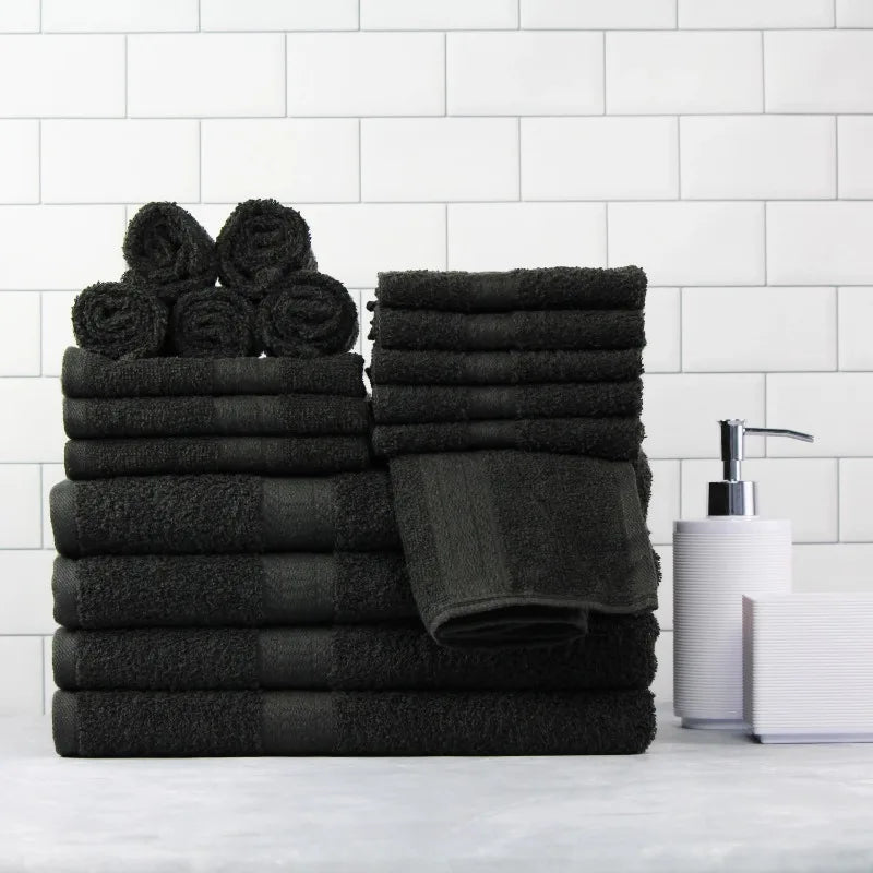 Guangdong Cotton Towel Set 18 Piece Soft And Absorbent