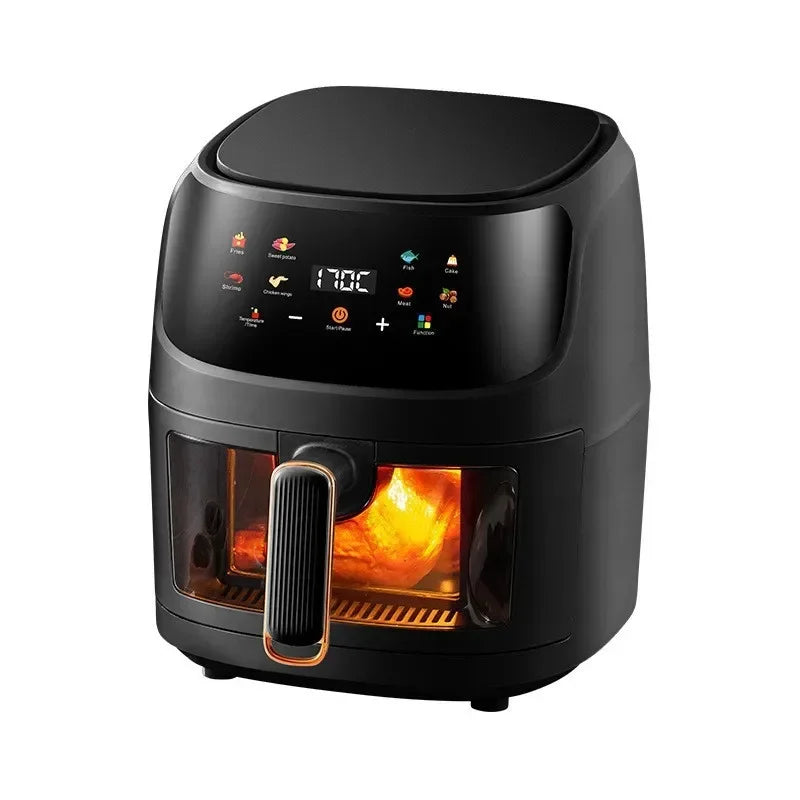 XMSJ LCD Screen Air Fryer Capacity Smart Oil Free Oven