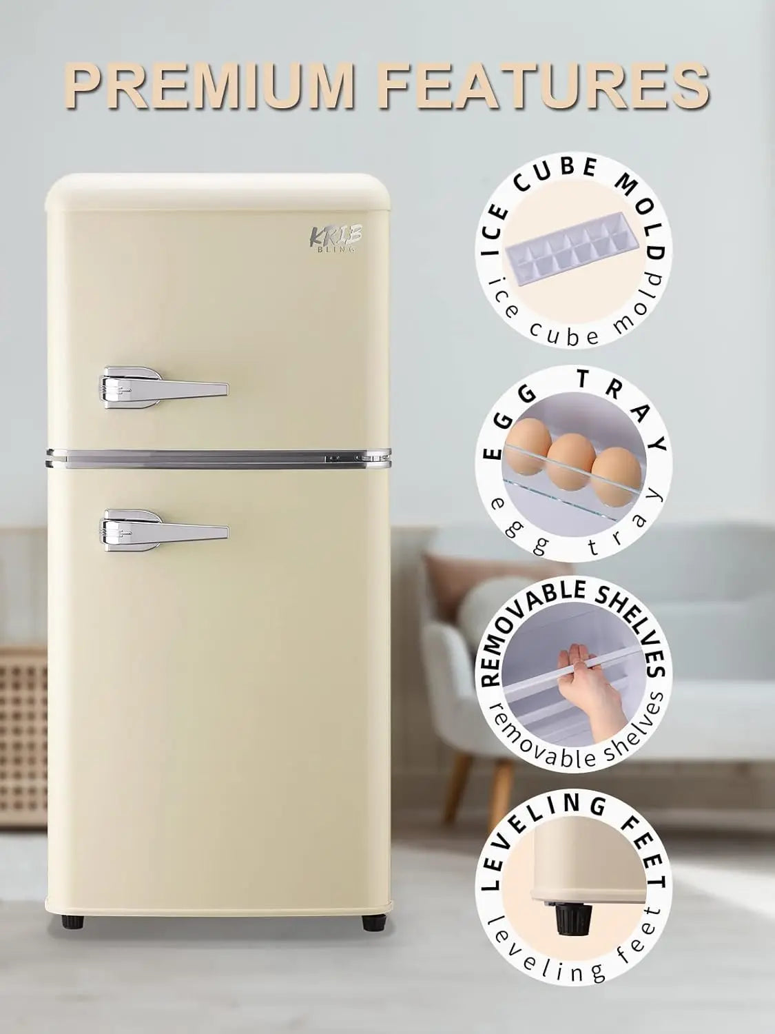 Complete Home And Apparel Krib Bling Compact Refrigerator