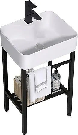 Free Standing Ceramic Sink For Laundry Room Vessel Basin