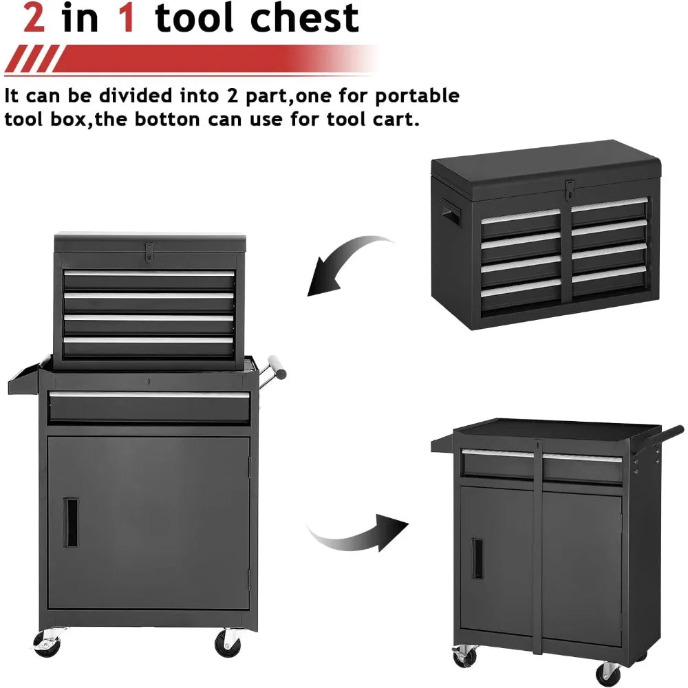 Guangbai Tool Chest 5 Drawer Rolling Storage Cabinet