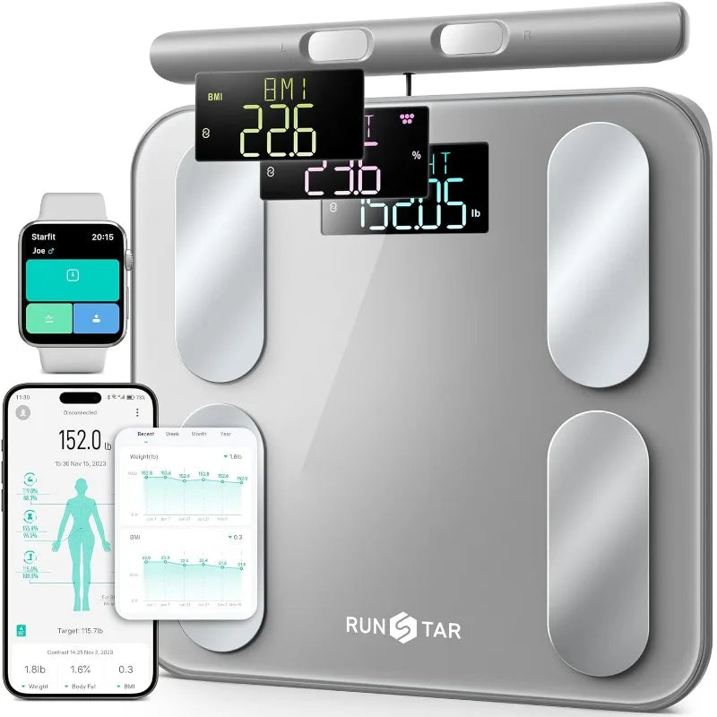 XMSJ Digital Bathroom Scale With Body Weight BMI App Sync