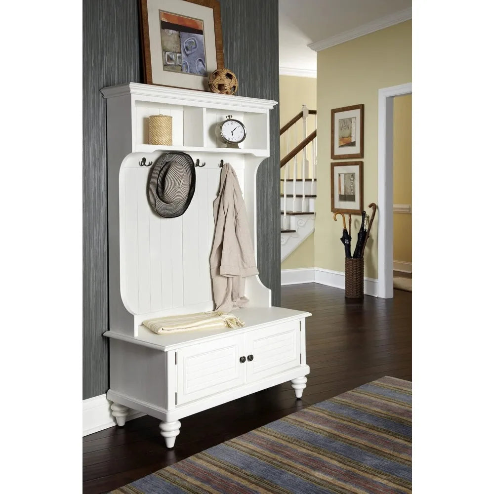 Home Styles Bermuda Hall Tree Entryway Organizer With Hooks