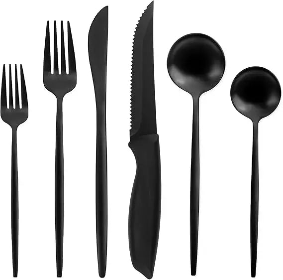 Stainless Steel Silverware Set With Steak Knives Daily Use