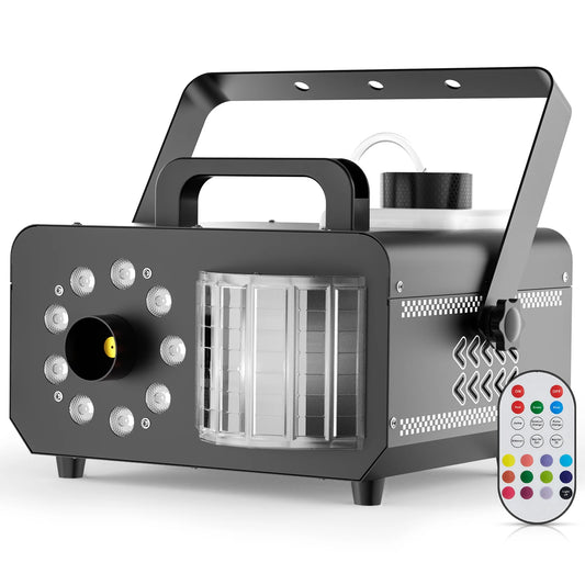 Datewink 1200W RGB 9LEDs Stage Lighting Fog Machine