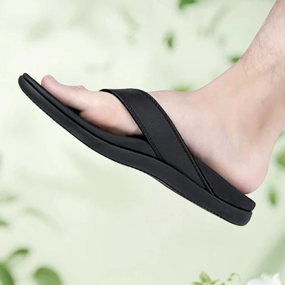 Men Orthotic Arch Support Flip Flops Non Slip Beach Slippers