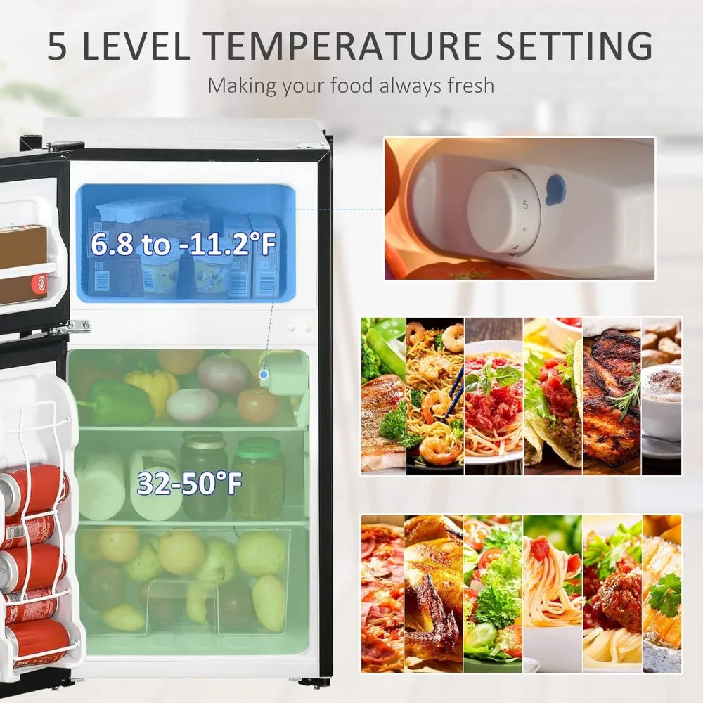 Complete Home and Apparel Mini Fridge With Freezer Shelves